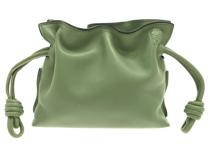 Loewe Flamenco Green Leather  ref.830109