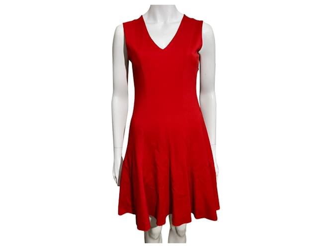 Paul Smith Black Red fit and flare dress from wool/viscose jersey Paul Smith  ref.830120