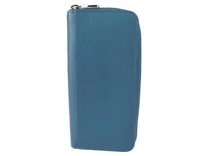 Louis Vuitton Zippy Wallet Vertical Blue Leather  ref.830299