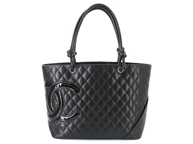 Chanel Cambon Line Black Leather  ref.830466