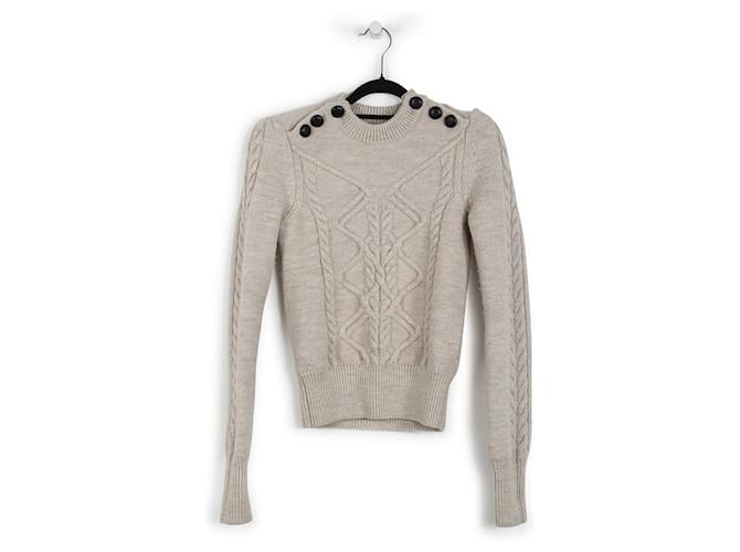 ISABEL MARANT Jaelis metallic ribbed-knit turtleneck sweater