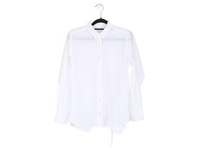 Chemise plissée en coton blanc Sacai  ref.830768