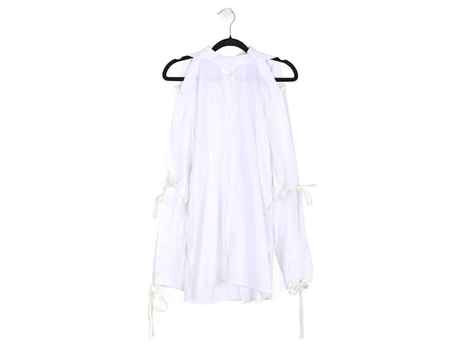 Autre Marque Camicia a maniche lunghe con ritagli di cotone bianco Dion Lee  ref.830770