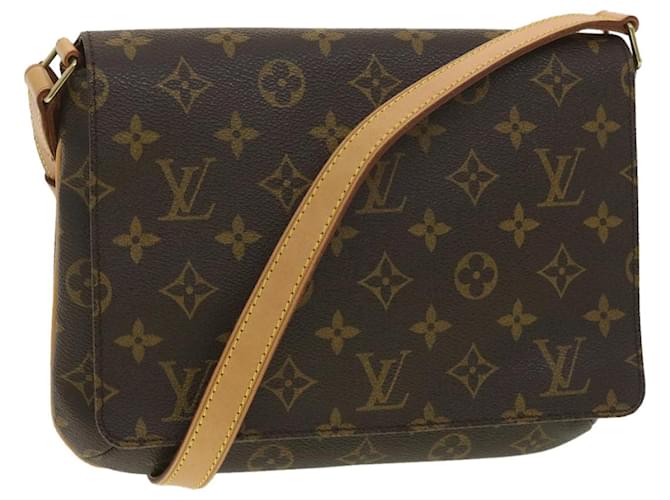 Bolsa de ombro com alça curta LOUIS VUITTON Monogram Musette Tango M51257 Auth am3930 Monograma Lona  ref.830913