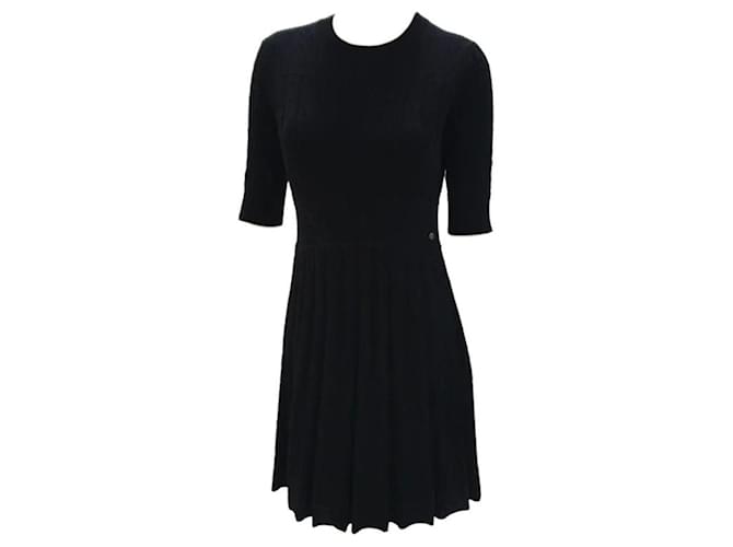 Chanel 2019 Wool Alpaca Dress Black  ref.831068