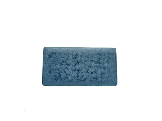 Louis Vuitton Brazza Blue Leather  ref.831295