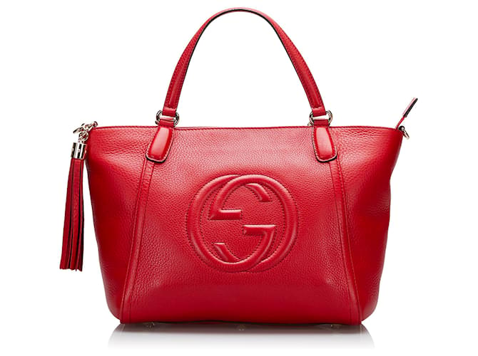 Gucci Red Soho Cellarius Leather Pony-style calfskin  ref.831564