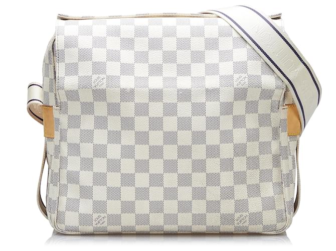 Louis Vuitton White Damier Azur Naviglio Cloth  ref.831566