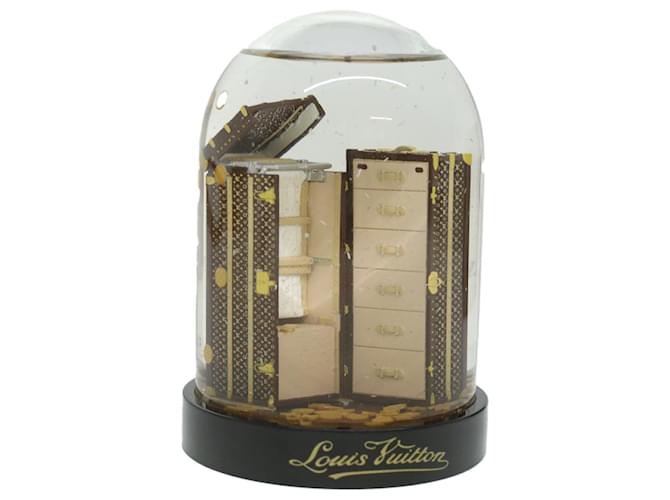 LOUIS VUITTON Wardrobe Trunk Snow Globe 2009 limited year Clear LV Auth 37516 Glass  ref.831673