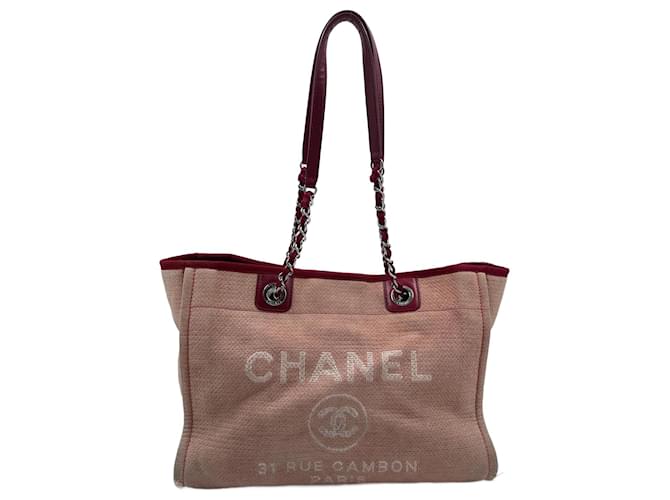 Red Canvas Chanel Deauville Cloth  ref.831843