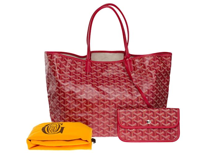 Saint Louis Goyard Saint-Louis PM shopping bag in red Goyard