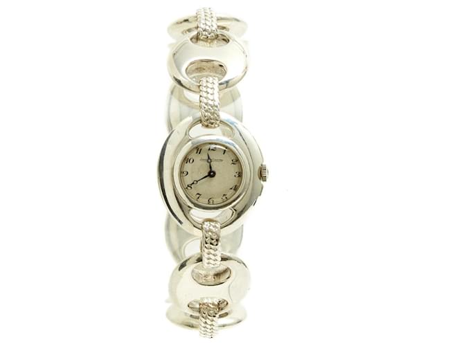 Jaeger Lecoultre Hermès Grain de Café Silver watch Argent Argenté  ref.833240