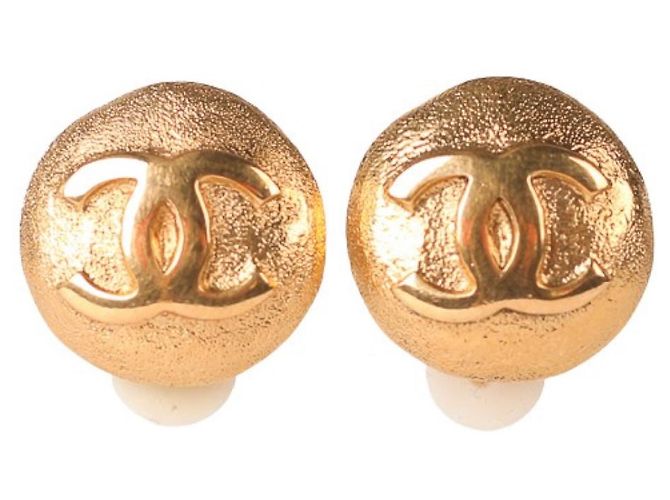 Boucles d'oreilles à clip Chanel dorées