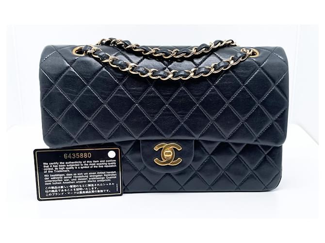 Timeless Chanel clásico Negro Piel de cordero  ref.833276