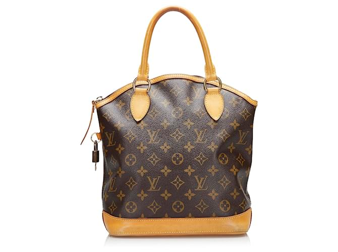 Lockit vertical cloth handbag Louis Vuitton Brown in Cloth - 22268550