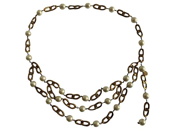 Chanel Belts Golden Metal Pearl  ref.830859