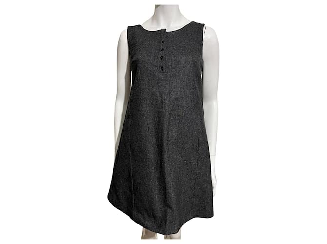 Grey pinafore wool dress, Thomas BURBERRY  ref.831063