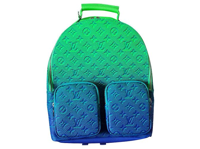 Laguito Louis Vuitton Multipockets Backpack Taurillon Blue