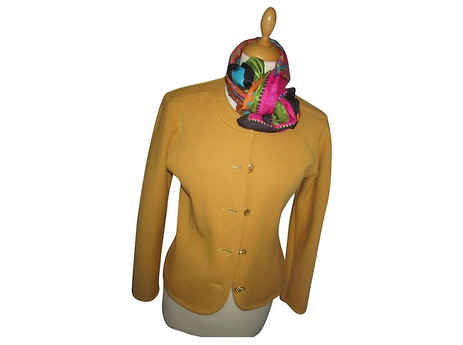 Autre Marque Devernois Wolljacke Senfgelb
