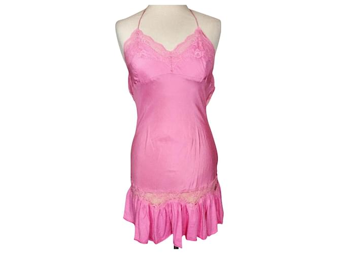 MANOUSH DRESS DRESS WILD SILK CHOU SPIRIT LINGERIE T36/38 Pink  ref.831227