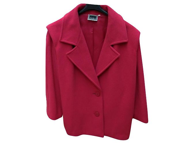 Luisa Spagnoli Fuchsia Wool Coat Oversize