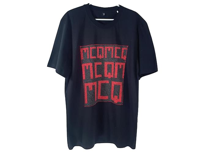 Alexander Mcqueen Camisas Preto Vermelho Algodão  ref.832837