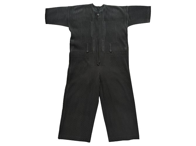 Issey Miyake Homme Plissé Schwarzer Overall