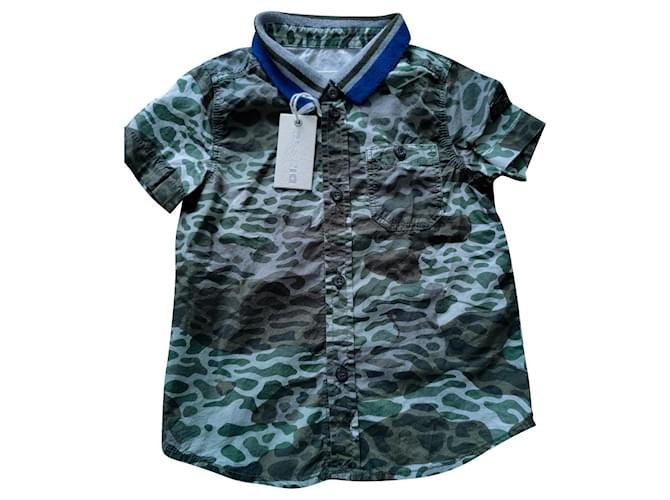 New adorable Camouflage Diesel shirt 2 ans Khaki Cotton  ref.833131