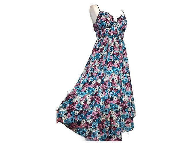 ALAIN MANOUKIAN ABITO DRAPPEGGIATO STRINGATO A PUNTA foderato ABITO SCOLLO T36/38 Blu navy