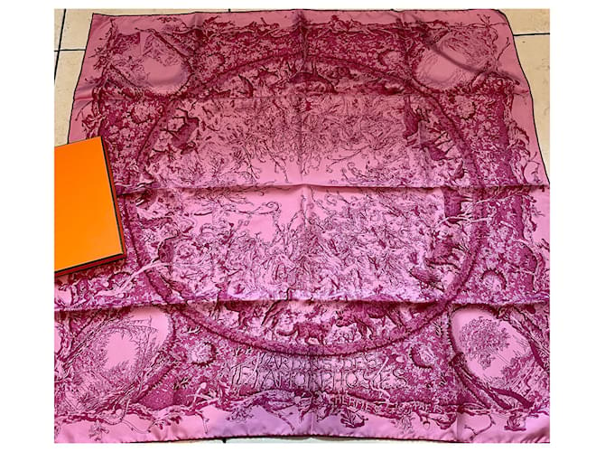 Hermès Garden of Metamorphoses Pink Silk  ref.833395