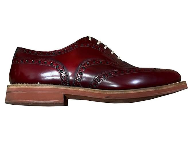 Church's Lace ups Dark red Leather  ref.833642