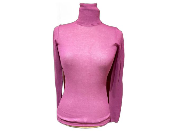 Isabel Marant Rollkragenpullover Pink Baumwolle