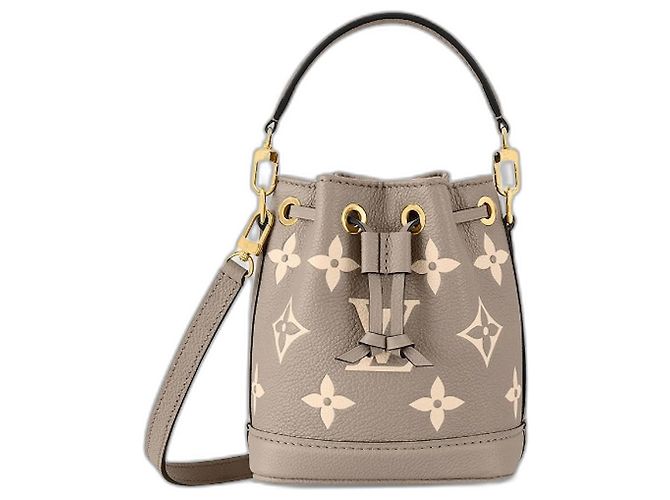 Louis Vuitton Bolsa LV Nano Noe empreinte nova Cinza