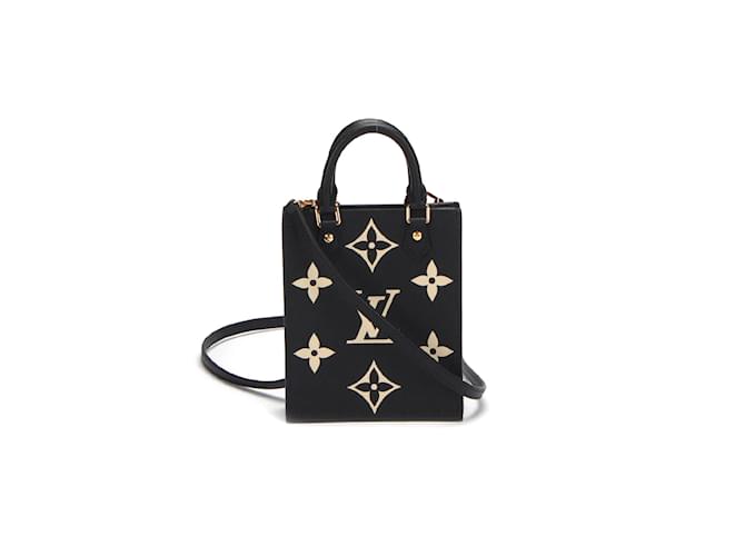 Louis Vuitton Monogramm Empreinte Petit Sac Plat Leder Umhängetasche M57937 In sehr gutem Zustand Schwarz  ref.833725