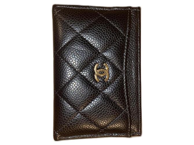 Chanel Classic Card Holder Black Leather
