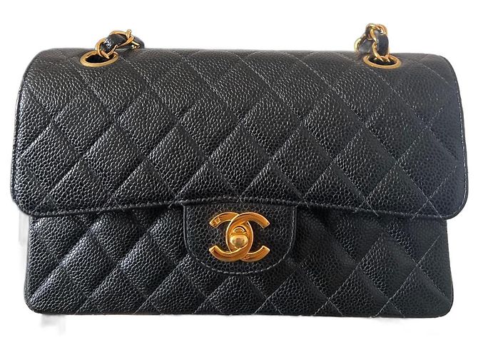 Timeless Chanel Patta foderata classica piccola Nero 