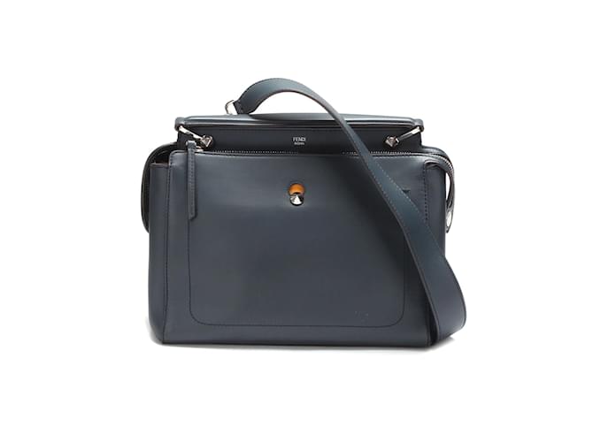 Fendi Leather Dotcom Handbag Grey Pony-style calfskin  ref.834055