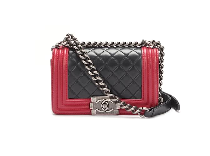 Chanel Small CC Quilted Leather Le Boy Bag Black Pony-style
