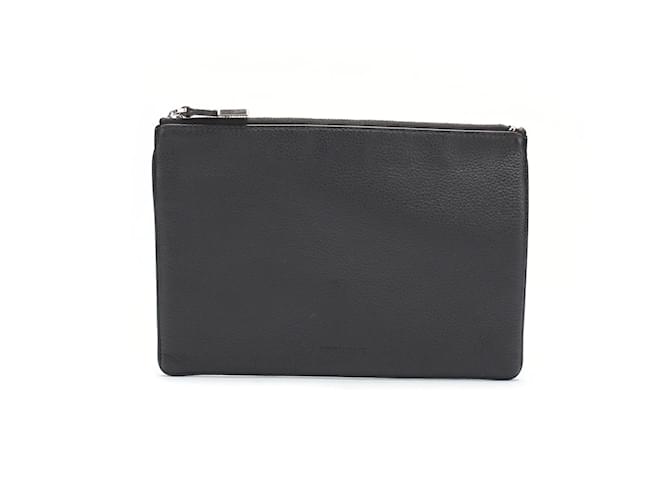 Dior Leather Clutch Bag Leather Clutch Bag in Very Good Condition Black  ref.834121