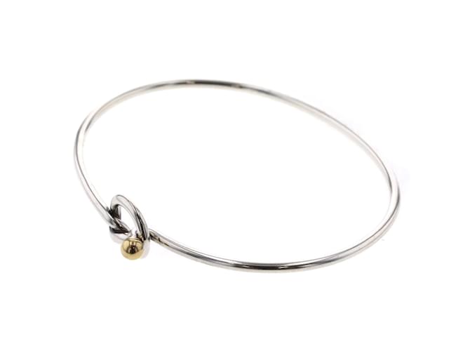 Tiffany & Co Love Knot Bangle Silvery Silver Metal  ref.834161