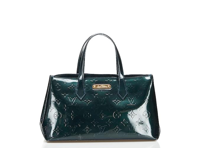 Green Louis Vuitton Monogram Vernis Wilshire PM Handbag