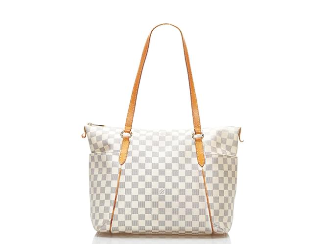 White Louis Vuitton Damier Azur Totally MM Tote Bag
