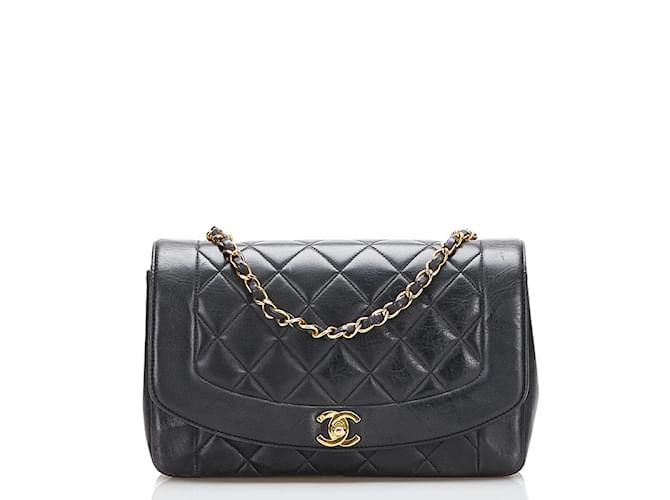 Chanel Black Diana Flap Crossbody Bag Leather ref.919550 - Joli Closet