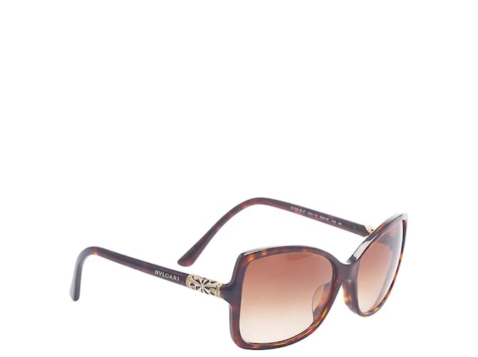 Bulgari Oversized Tinted Sunglasses 8139-B-F Brown Plastic  ref.834364