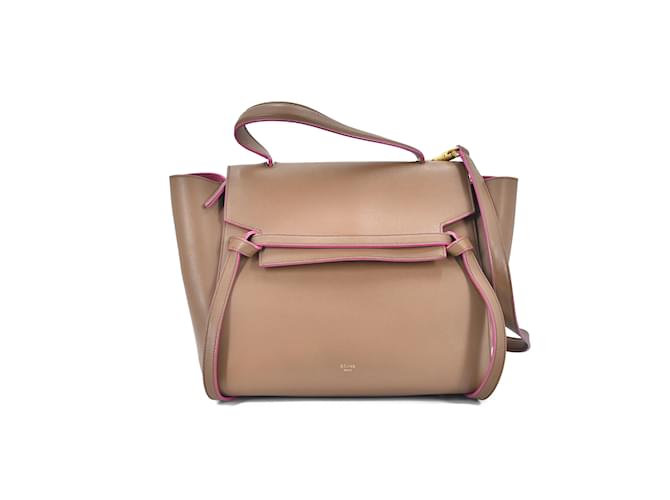 Céline Leather Medium Belt Bag Beige  ref.834628