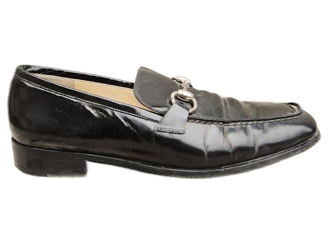 mocasines gucci 38 Negro Cuero  ref.834694