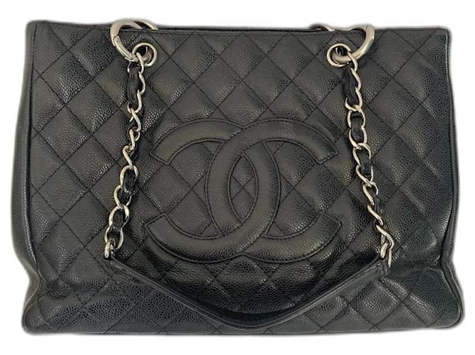 Timeless Chanel Grand shopping Black Leather  ref.834697