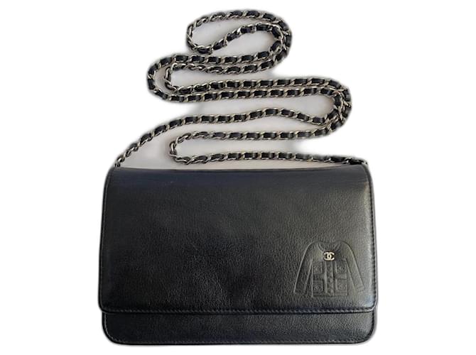 Chanel Woc Cuir Noir  ref.834705