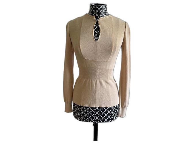 Chanel Langarmshirt Fleischfarben 