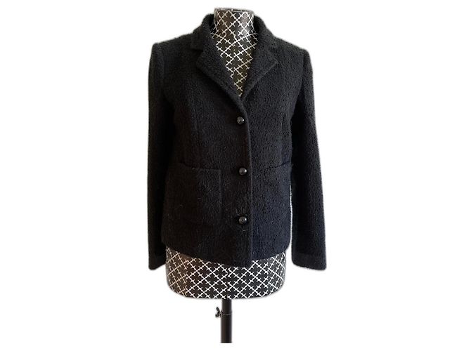 Giacca Chanel Uniforme Nero Blu Scuro